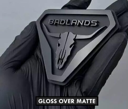 2X Badlands Emblem Badge Logo Compatible with Ford Bronco Truck Sport Offroad 4x4 (Matte Over Gloss) in Saudi Arabia