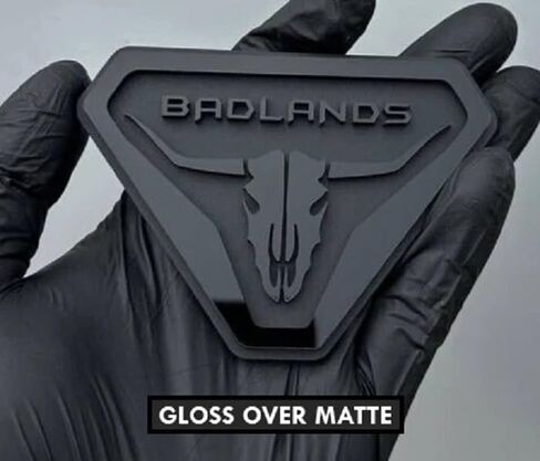 2X Badlands Emblem Badge Logo Compatible with Ford Bronco Truck Sport Offroad 4x4 (Matte Over Gloss) in Saudi Arabia