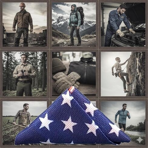 The Folded Standard Folded American Flag Memorial Veteran Lapel Pin on Wooden Backer - Patriotic Pins for Clothing, Hats, Backpacks and Bags - Memorial Day Pins for Men and Women in Saudi Arabia