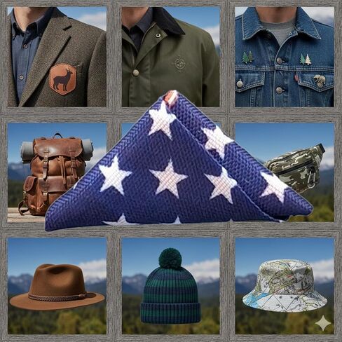 The Folded Standard Folded American Flag Memorial Veteran Lapel Pin on Wooden Backer - Patriotic Pins for Clothing, Hats, Backpacks and Bags - Memorial Day Pins for Men and Women in Saudi Arabia