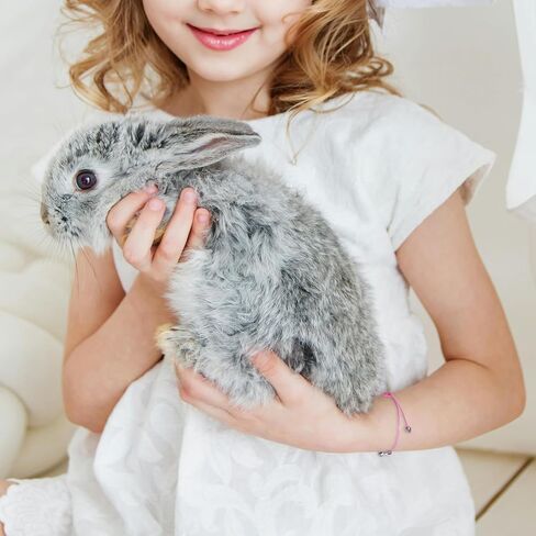 Easter Gifts for Girls Boys, 3 PCS Bunny Bracelets Friendship Pendant with Cards, Charm Jewelry for Kids Teens in Saudi Arabia