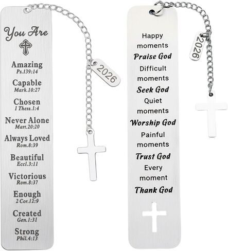 إشارة مرجعية للكتاب المقدس، هدايا مسيحية للنساء، هدايا المناولة الأولى، إشارات مرجعية دينية للقراءة اليومية والكتاب المقدس، مجموعة من علامتين كتاب ملهمتين in Kuwait