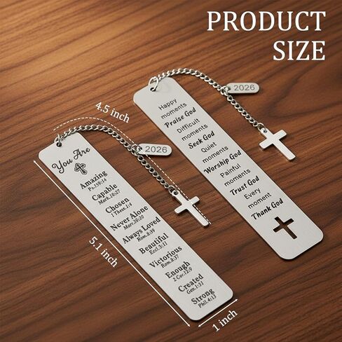 إشارة مرجعية للكتاب المقدس، هدايا مسيحية للنساء، هدايا المناولة الأولى، إشارات مرجعية دينية للقراءة اليومية والكتاب المقدس، مجموعة من علامتين كتاب ملهمتين in Kuwait