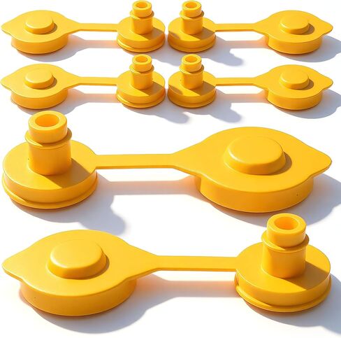 6 قطع من أغطية فتحات تهوية علب الغاز، أغطية تنفيس علب الغاز البلاستيكية لمعظم العلب، إبريق غاز الماء ذو ​​الطراز القديم، فتحات تهوية علب الغاز، غطاء تنفيس علب الوقود (أصفر) in Kuwait