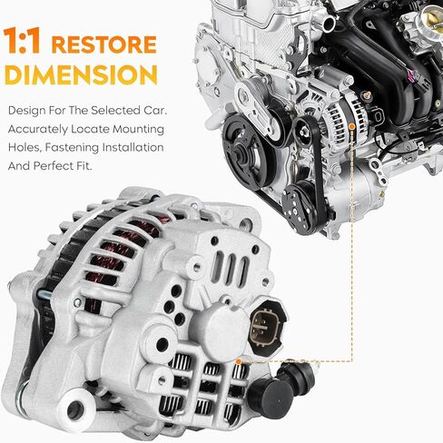 New Alternator for Honda Civic 1996 1997 1998 1999 2000 1.6L, Del Sol 1996-1997, AMT0091, 113035, 31100-P2E-A01, 31100-P2E-A02, A5TA0991, 400-48125 in Saudi Arabia