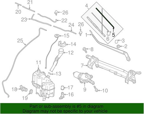 Mazda BHS3-67-333 Windshield Wiper Blade Refill in Saudi Arabia