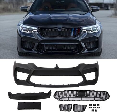 PENSUN F90 Front Bumper W/O PDC Fit for 2017-2020 G30 BMW 5 Series 530i 530e 540i in Kuwait