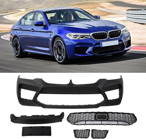 PENSUN F90 Front Bumper W/O PDC Fit for 2017-2020 G30 BMW 5 Series 530i 530e 540i in Kuwait