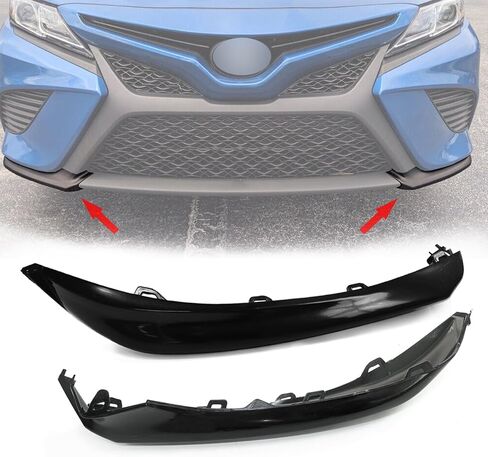 المصد الأمامي مصبغة النفخ السفلية تناسب 2018 2019 2020 تويوتا كامري SE XSE الهجين الجبهة السفلى الشفة 3 قطعة | السائق الأوسط والأيسر وجانب الراكب الأيمن in Kuwait