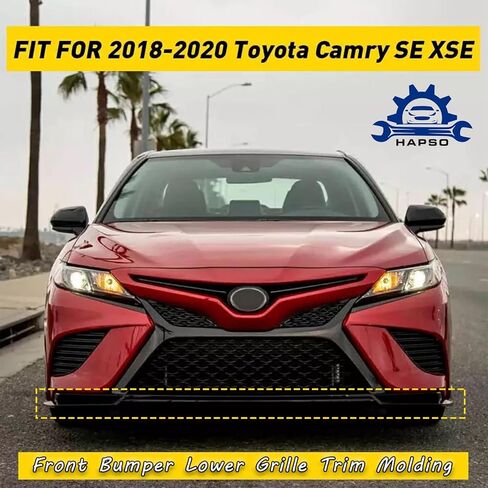 المصد الأمامي مصبغة النفخ السفلية تناسب 2018 2019 2020 تويوتا كامري SE XSE الهجين الجبهة السفلى الشفة 3 قطعة | السائق الأوسط والأيسر وجانب الراكب الأيمن in Kuwait