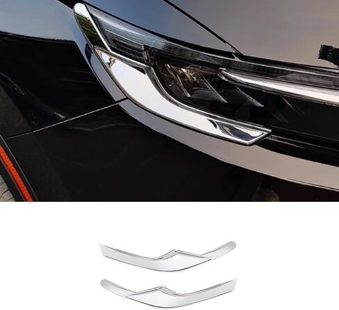 ERIDANUS Auto Accessories Fit for Honda CRV CR-V 2023 2024 Front Head Light Eyebrow Cover Trim (Chrome Silver) ABS 2PCS in Saudi Arabia