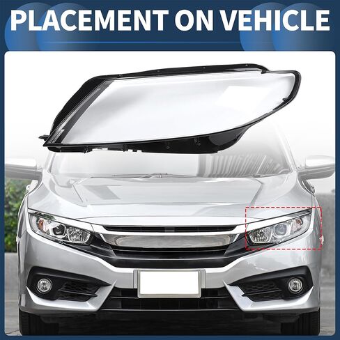 Headlight Lens Cover Front Left Headlight Headlamp Lense Clear Lens Cover No.3C8941751 for Volkswagen CC 2013-2017 PC Black Clear in Saudi Arabia