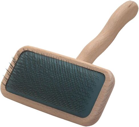 Chris Christensen Mark II Slicker Brush, Groom Like a Professinal, Stainless Steel Pins, Lightweight Beech Wood Body, Ground and Polished Tips, Small in Saudi Arabia
