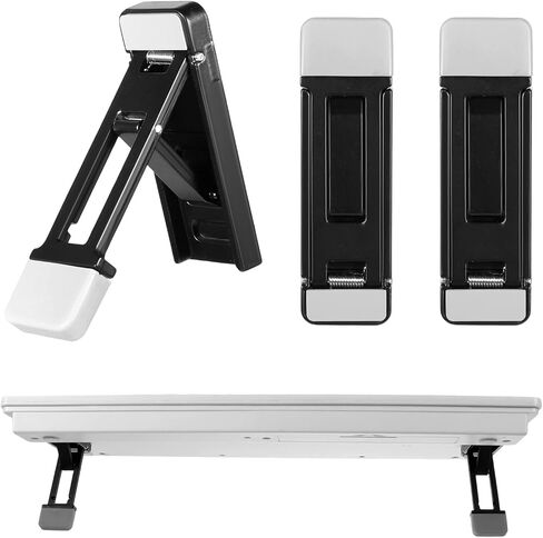 2pcs Keyboard Riser Tilt for Desk Adjustable Computer Stand Tilt Wedge Foldable Keyboard Lifter for Desk Portable Mini Laptop Feet with Anti-Slip Pads Universal Office Accessories (Black) in Kuwait
