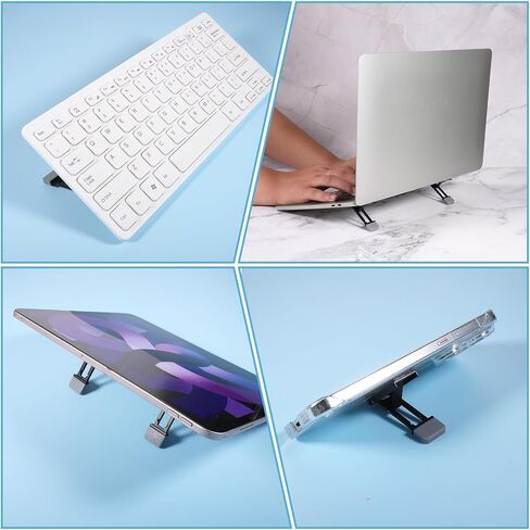 2pcs Keyboard Riser Tilt for Desk Adjustable Computer Stand Tilt Wedge Foldable Keyboard Lifter for Desk Portable Mini Laptop Feet with Anti-Slip Pads Universal Office Accessories (Black) in Kuwait