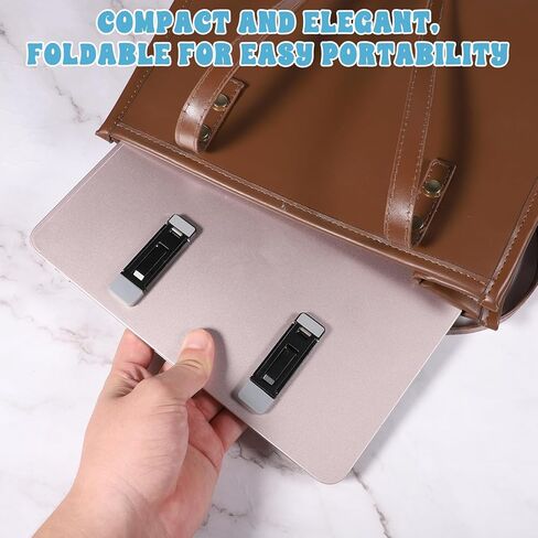 2pcs Keyboard Riser Tilt for Desk Adjustable Computer Stand Tilt Wedge Foldable Keyboard Lifter for Desk Portable Mini Laptop Feet with Anti-Slip Pads Universal Office Accessories (Black) in Kuwait