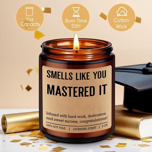 Fairy's Gift Grad Candle, Masters Degree Graduation Gifts for Her Him, 2026 Graduation Gifts for Masters Degree Women Men, Congratulations Presents for MBA Graduates, Congrats Presents for Masterate in Saudi Arabia