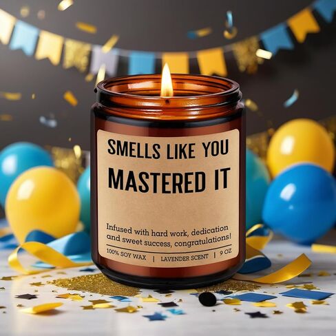 Fairy's Gift Grad Candle, Masters Degree Graduation Gifts for Her Him, 2026 Graduation Gifts for Masters Degree Women Men, Congratulations Presents for MBA Graduates, Congrats Presents for Masterate in Saudi Arabia