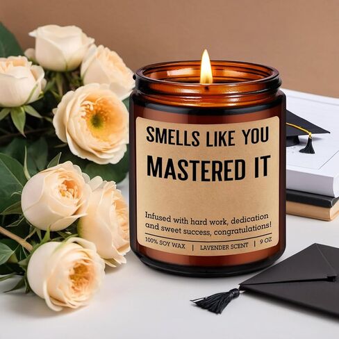 Fairy's Gift Grad Candle, Masters Degree Graduation Gifts for Her Him, 2026 Graduation Gifts for Masters Degree Women Men, Congratulations Presents for MBA Graduates, Congrats Presents for Masterate in Saudi Arabia