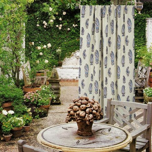 always4u Linen Look Curtains Paisley Floral Print 63 Inches Long Light Filtering Window Drapes for Living Room Farmhouse Curtain Bedroom 2 Panels in Saudi Arabia