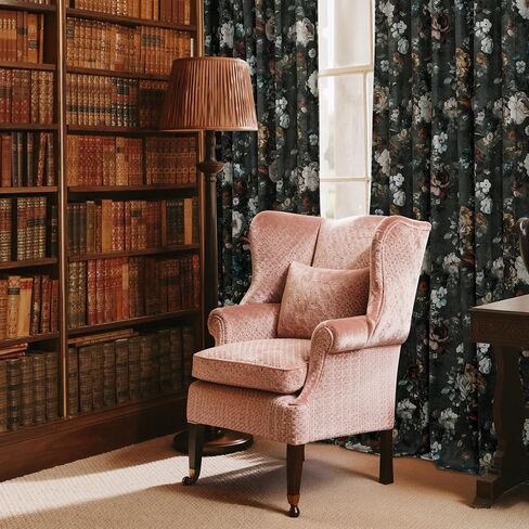 RYB HOME Mustard Yellow Velvet Curtains 96 inches Long, Printed Floral Vintage Design Home Decoration Thermal Insulated Privacy Protect Drapes for Bedroom Living Room, W50 x L96 inches, 2 Panels in Kuwait