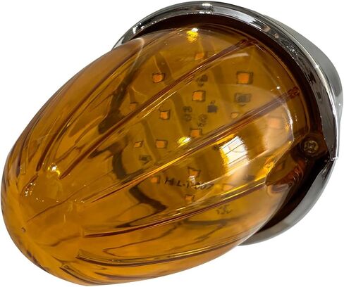 5PCS 17 LED Amber Torpedo Cab Marker Roof Running Top Lights Chrome Assembly for Peterbilt Kenworth Freightliner International Mack Trucks, 12V Waterproof Roof Clearance Lights in Kuwait