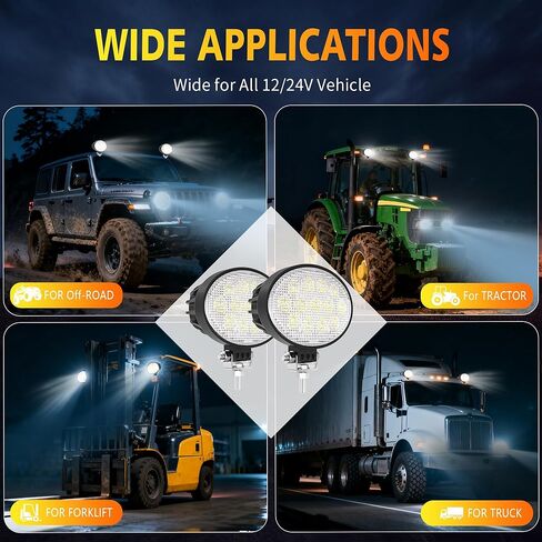 5.8 Inch Oval LED Light Bars,2026 Updated 78W 7200Lms High-Output 12/24V LED Tractor Work Lights IP67 Waterproof Led Flood Light for Truck Tractor ATV Vans and Heavy-Duty Equipment (2PCS) in Kuwait