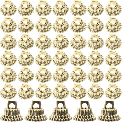 Christmas Ball Cap Accessories - 200 Pack Golden Ornament Tops for DIY Christmas Decorations Replacement Caps for Standard Ornaments in Saudi Arabia