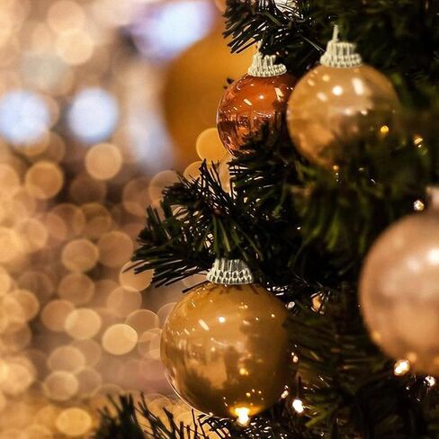 Christmas Ball Cap Accessories - 200 Pack Golden Ornament Tops for DIY Christmas Decorations Replacement Caps for Standard Ornaments in Saudi Arabia