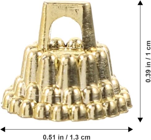 Christmas Ball Cap Accessories - 200 Pack Golden Ornament Tops for DIY Christmas Decorations Replacement Caps for Standard Ornaments in Saudi Arabia