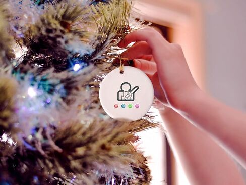 Butcher Icon Ceramic Ornament - Christmas Decorations - 3" Circle Ceramic Ornament in Kuwait