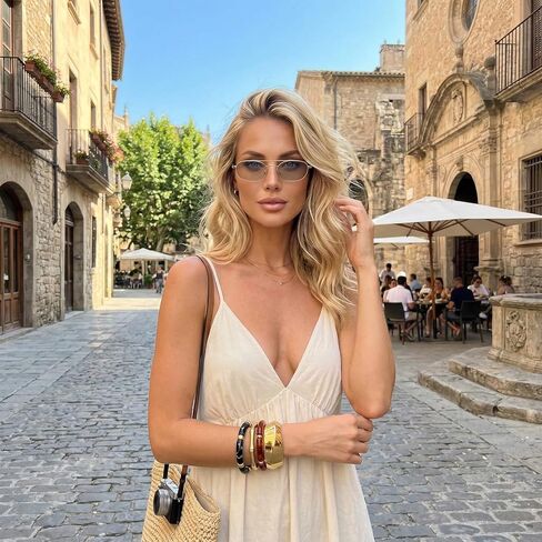 JATEBI 4 Pcs Chunky Acrylic Bangle Bracelets for Women Colorful Resin Bracelet Open Golden Wide Wrist Trendy Stackable Cuff Jewelry in Kuwait