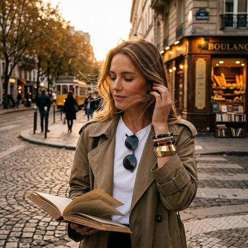 JATEBI 4 Pcs Chunky Acrylic Bangle Bracelets for Women Colorful Resin Bracelet Open Golden Wide Wrist Trendy Stackable Cuff Jewelry in Kuwait