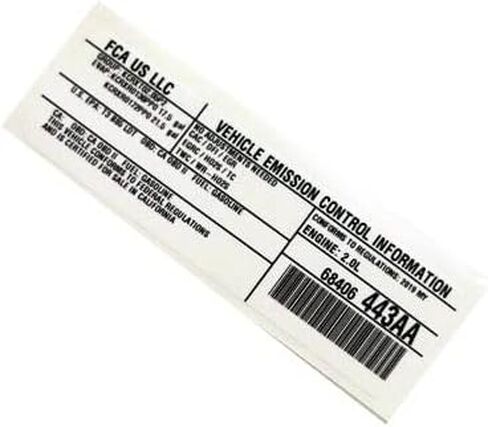 Mopar 68406443AA LABEL VEHICLE EMISSION CONTROL IN in Saudi Arabia