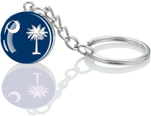 3 Pcs South Carolina State Flag Key Chain,Cool Keychain for Car Keys,Stainless Steel Keyrings & Keychains,Used for Home Decoration,Jewelry Hanging Decorations. in Saudi Arabia