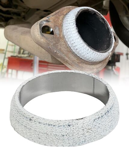 Exhaust Gasket,Car Accessories Exhaust Flange Gasket,Automotive Replacement,Universal Graphite Construction Donut Gaskets Seal Muffler Ring for Stop Leakage,Fit for Most Cars Trucks (2.5inch) in Kuwait
