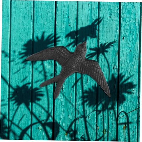 GANAZONO 2pcs Vintage Iron Wall Decor Retro Metal Flying Bird Sculpture for Garden Porch and Hallway Easy to Install Wear-Resistant Art for Home and Outdoor Spaces in Saudi Arabia