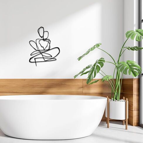 Xedatric Abstract Wall Art for Living Room - Minimalist Modern Couple Metal Sculpture with 3D Shadow, Christmas Gift Home Decor for Bedroom, Bathroom & Office (14.2x11 Inch) in Kuwait