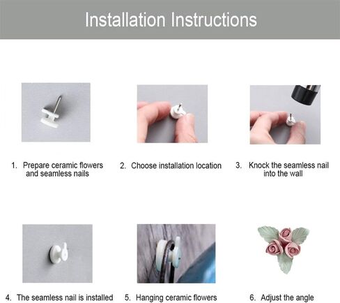 4.74",Ceramic Wall Flower Decor Artificial 3D Flower Wall Art，Handmade 3D Wall Art Hanging Sculpture， Porcelain Flower Wall Décor (Sapphire Blue) in Kuwait