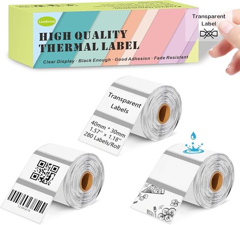 900Pcs 40mm x 30mm Thermal Labels Compatible for Supvan T50M Pro, Phomemo M110, 1.57''x1.18'' Label Maker Tape Refill, Weatherproof & Tear-Resistant Thermal Stickers (White) in Saudi Arabia