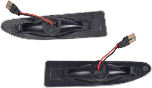 Side Turn Signal Light, Fender Side Marker Light Assembly Compatible with Jaguar X-TYPE 2002-2009, Smoke Lens/Clear Lens, Amber Dynamic Flowing Light in Saudi Arabia