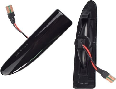 Side Turn Signal Light, Fender Side Marker Light Assembly Compatible with Jaguar X-TYPE 2002-2009, Smoke Lens/Clear Lens, Amber Dynamic Flowing Light in Saudi Arabia