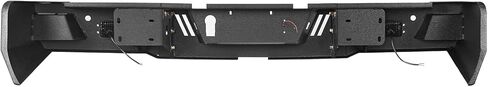 Hooke Road Ram 2500 Rear Bumper Offroad Steel Step Bumper for 2019-2024 Dodge Ram 2500 Trucks - Texture Black Back Bumper w/LED Lights in Saudi Arabia