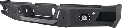 Hooke Road Ram 2500 Rear Bumper Offroad Steel Step Bumper for 2019-2024 Dodge Ram 2500 Trucks - Texture Black Back Bumper w/LED Lights in Saudi Arabia