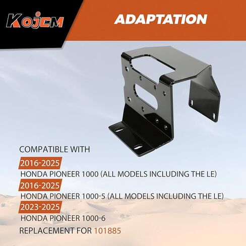 Kojem Winch Mount متوافق مع 2016-2025 Honda Pioneer 1000 1000-5 1000-6 بديل لـ 101885 UTV مجموعة دعامات تثبيت المصد in Saudi Arabia