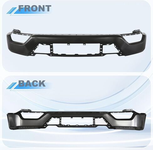 Black Front Bumper for Ford F150 2021 2022 2023 2024, Heavy-Duty Steel Bumper with Fog Light Cutouts Replacement in Saudi Arabia