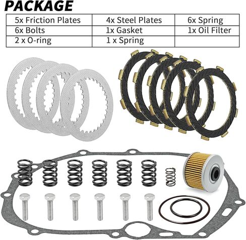 Clutch Kit & Friction Steel Plates with Heavy Duty Gasket & Springs for Kawasaki KLX110 KLX110L KLX/110/110 LAN110 AN112 BR125 Z125 Pro/Edition/SE Fury 125R with Suzuki DR-Z110 Motorcycle in Saudi Arabia