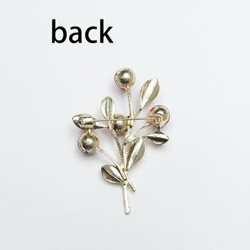 1 x Red Flower Cluster Brooch Elegant Versatile Suit Pin in Kuwait