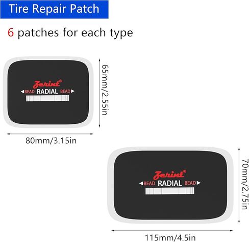 TP-M84 American Style Radial Repair Patch and Heavy Duty Bias Ply Repair Patch Unit, Multi Size Tire Repair Patchs,Tire Patches Kit 24 Pcs in Kuwait