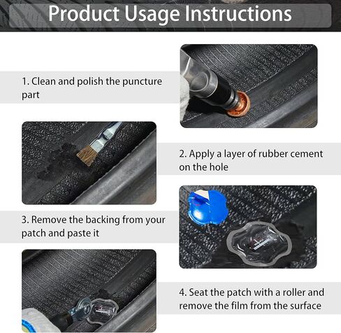 TP-M84 American Style Radial Repair Patch and Heavy Duty Bias Ply Repair Patch Unit, Multi Size Tire Repair Patchs,Tire Patches Kit 24 Pcs in Kuwait